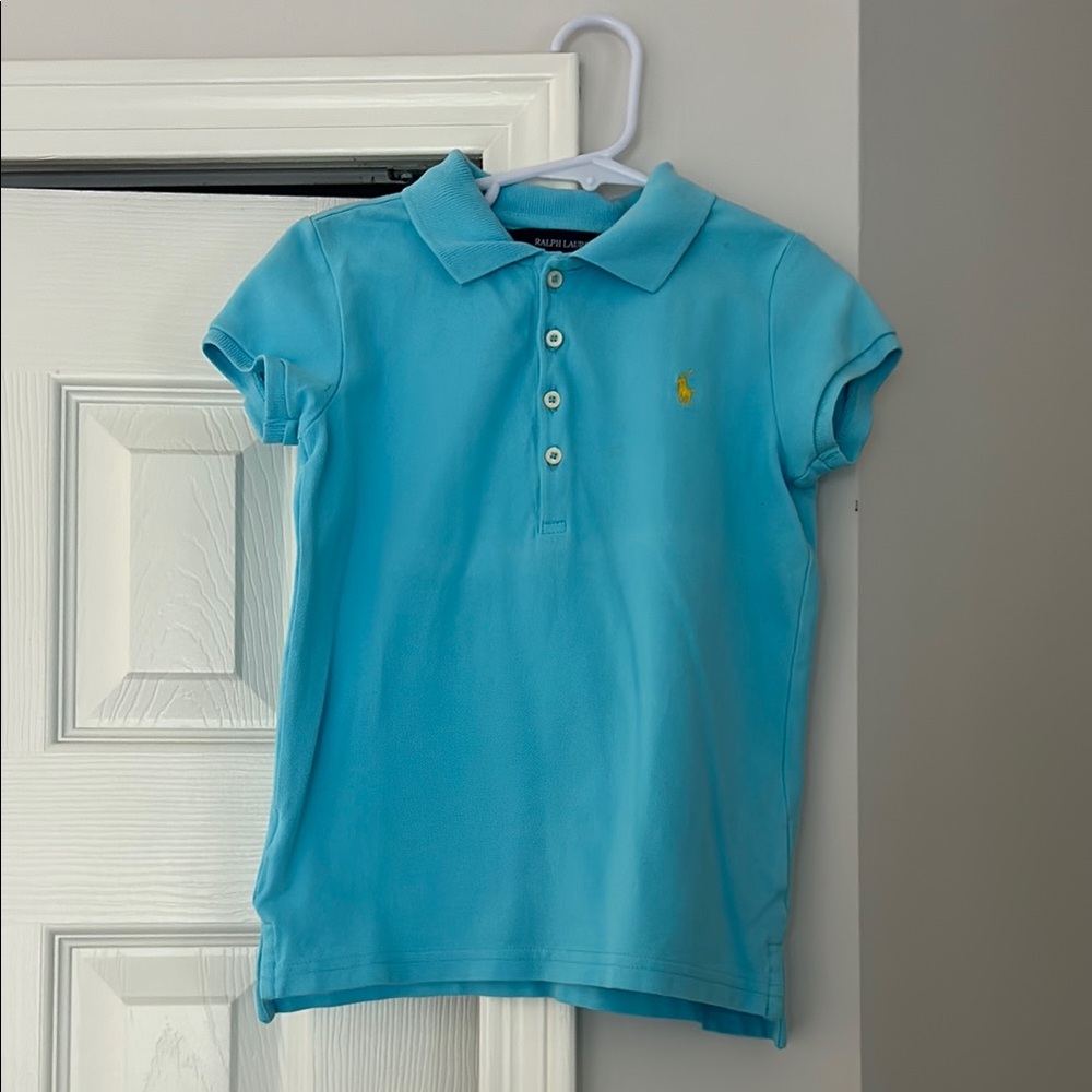 Ralph Lauren Girls' Light Blue Polo Shirt